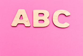 ABC. Education and back to school concept. Free copy space.