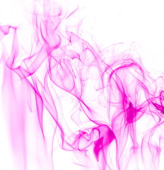 Purple smoke on white background
