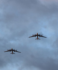 Aviation equipment during training parade