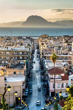 View of Patras town in Greece