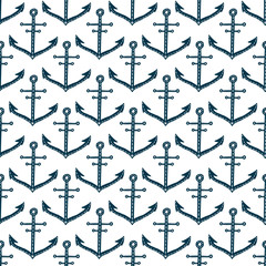 Anchor seamless pattern. Nautical vector background. Pattern textile print. Web design anchor backdrop.
