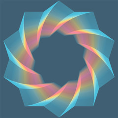 Abstract multiedged star with lot of colours.