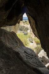 Anthropomorphic engravings, Los Barruecos, Extremadura, Spain
