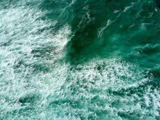 Fototapeta na wymiar Aerial Photography of Athlantic Ocean and Tall Sea Waves