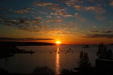 Naklejka premium Sunset English Bay