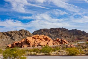 Beautiful landscape around Lake Mead National Recreation Area