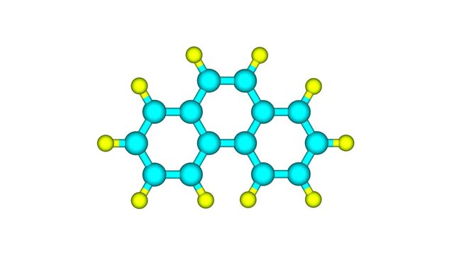 Rotating phenantrene molecular structure video