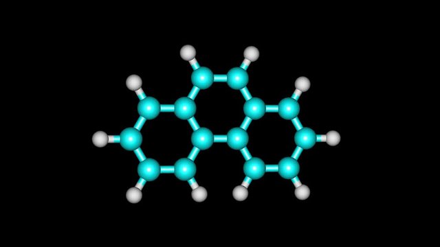 Rotating phenantrene molecular structure video