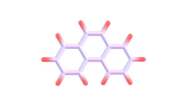 Rotating phenantrene molecular structure video