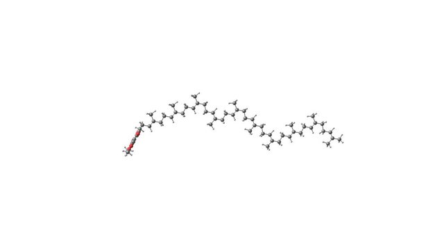 Rotating ubiquinone molecular structure video