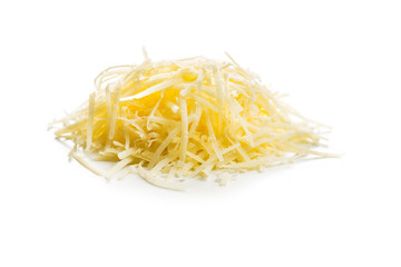 Tasty grated cheese. Parmesan cheese.