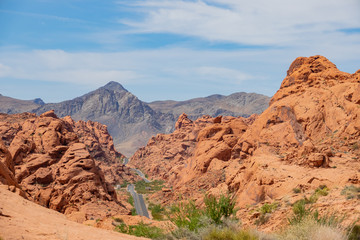 Beautiful landscape around Valley of Fire State Park