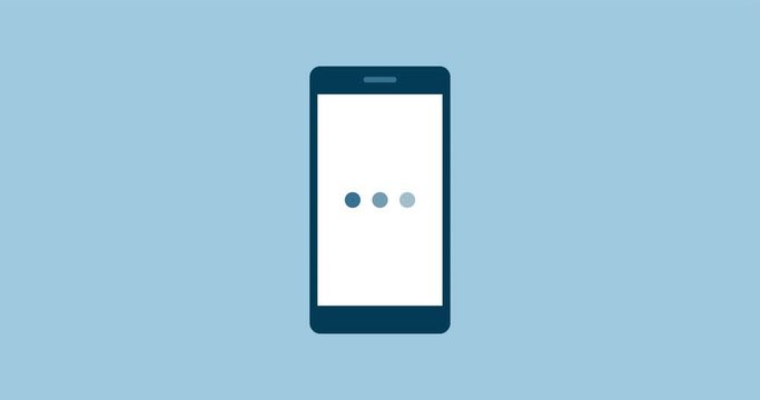 Smartphone with loading dots