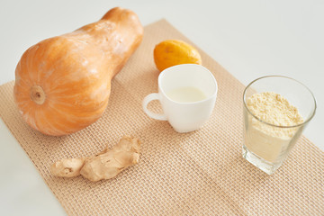 Thanksgiving or Halloween pumpkin porridge