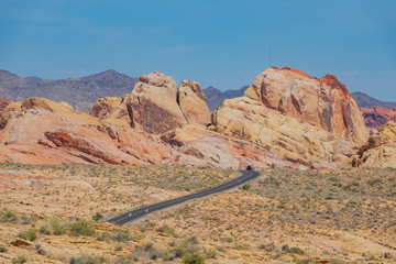 Beautiful landscape around Valley of Fire State Park