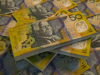 Money of Australia, background. Macro shot
