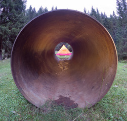 Mountain of trash under the top