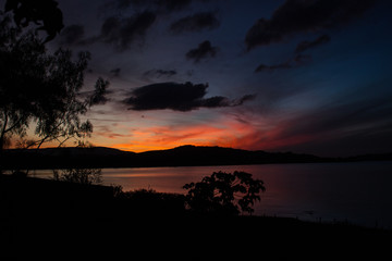Fototapeta premium Sunset at furnas Dam