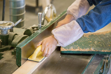 Vintage woodworking tools in the workshop