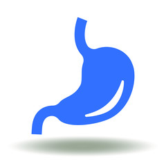 Stomach icon vector. Digestion medicine human organ logo.