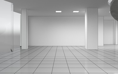 empty pavilion, interior visualization, 3D illustration