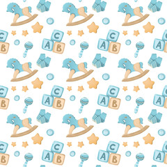 Scrapbook paper design for baby boy