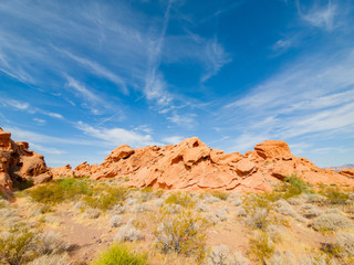 Beautiful landscape around Lake Mead National Recreation Area