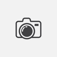 camera icon vector linear. camera logo illustration