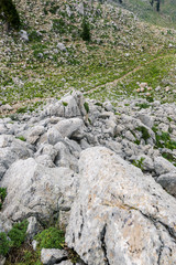 Rocks on hillside beautiful and lovely landscapes of Turkey mountain
