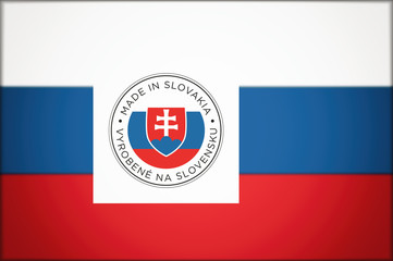 Fototapeta premium Made in Slovakia flag icon.