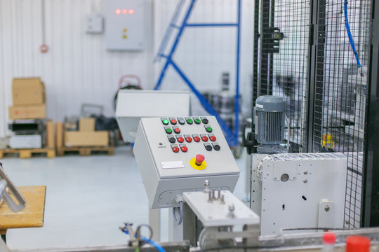 Factory interior with various machinery - Powered by Adobe