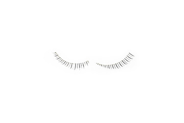makeup false eye lashes on white background 