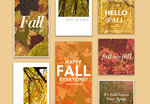 Fall Social Media Layout Set