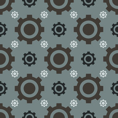 seamless gray background with different gears