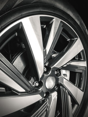 low profile tyre on the alloy wheel