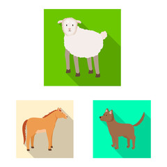 Vector design of breeding and kitchen logo. Set of breeding and organic stock vector illustration.