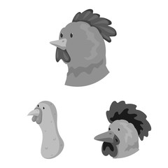 Isolated object of countryside and homestead logo. Set of countryside and breeding stock vector illustration.