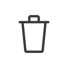 trash basket solid icon vector design