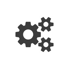 Settings icon. Simple flat style outline maintenance icon. Gear icon symbol