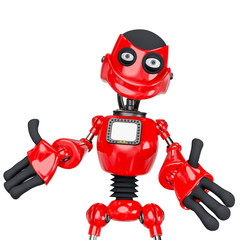 robot cartoon in come on give me a hug