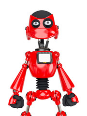 robot cartoon is angry