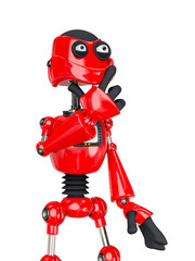 Fototapeta premium robot cartoon thinking about