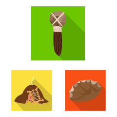 Vector illustration of evolution and prehistory logo. Collection of evolution and development vector icon for stock.