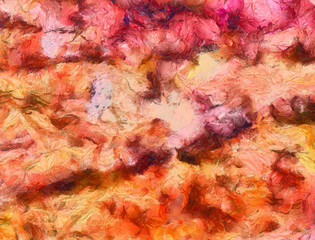 Obraz na płótnie Canvas Colorful oil and watercolor background for creating unique products and decorate original prints. Rough beautiful pattern. Grunge scratched template.