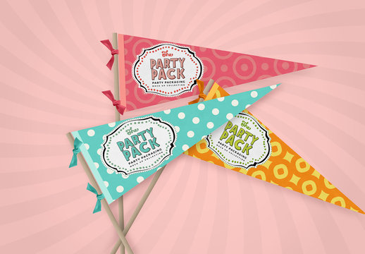 Pennant Flags Mockup