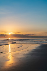 Oceanbeach as sun is on horizon