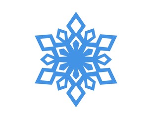 blue snowflake. isolated vector image