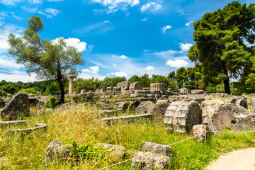 Fototapeta na wymiar Archaeological Site of Olympia in Greece