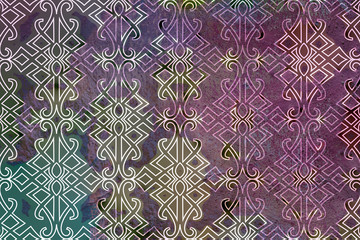 purple colorful Victorian Era pattern