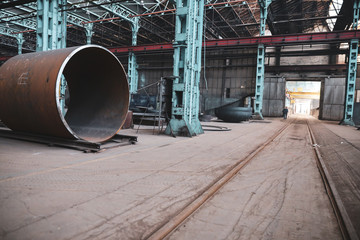 Dirty and old but still functioning metal works, old fashioned, factory